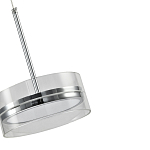 Подвесной светильник с прозрачным плафоном цилиндрической формы из акрила и стекла с пультом для регулировки света Glass Lamp Chromium варинант исполнения - 1 | Loft Concept в Орле