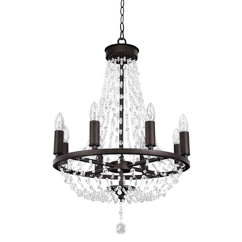 Люстра Brutal Crystal Chandelier 8 Черный Прозрачный Люстра Brutal Crystal Chandelier 8 Черный Прозрачный в Орле | Loft Concept