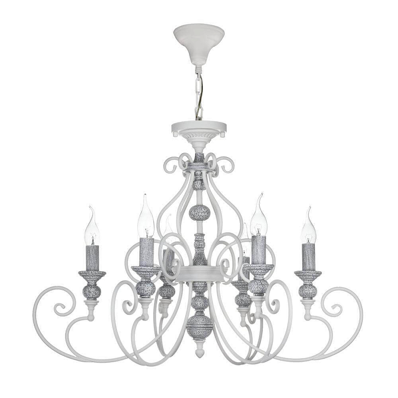 Люстра Mocenigo Chandelier White Белый Серый Люстра Mocenigo Chandelier White Белый Серый в Орле | Loft Concept