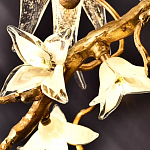 Люстра в виде золотой ветки с цветами и птичками Marvelous Garden варинант исполнения - 8 | Loft Concept в Орле