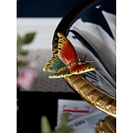 Чаша из прозрачного стекла с бронзовым рельефным ободком Eden Garden варинант исполнения - 5 | Loft Concept в Орле