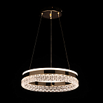 Люстра в виде кольца золотого цвета с прозрачными вставками Radiant Rail варинант исполнения - 3 | Loft Concept в Орле