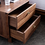 Прикроватный деревянный столик с ящиками Moon Walnut Furniture варинант исполнения - 3 | Loft Concept в Орле