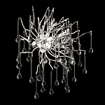 Бра с лучеобразным основанием и подвесками из прозрачного стекла в виде длинных капель Droplet Chandelier варинант исполнения - 10 | Loft Concept в Орле