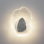 Бра с волнообразным стеклянным плафоном и вставкой из мрамора Liquid Stone варинант исполнения - 3 | Loft Concept в Орле