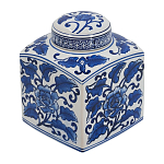 Ваза с крышкой в китайском стиле Oriental Blue & White Ornament Vases варинант исполнения - 1 | Loft Concept в Орле