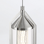 Подвесной светильник хромированного цвета с прозрачным цилиндрическим стеклянным плафоном Eurofase варинант исполнения - 5 | Loft Concept в Орле