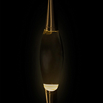 Подвесной светильник с хрустальным плафоном и бронзовым основанием Renee Glass Drops  варинант исполнения - 5 | Loft Concept в Орле