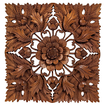 Панно из дерева квадратное Flower Panel With Trees варинант исполнения - 1 | Loft Concept в Орле