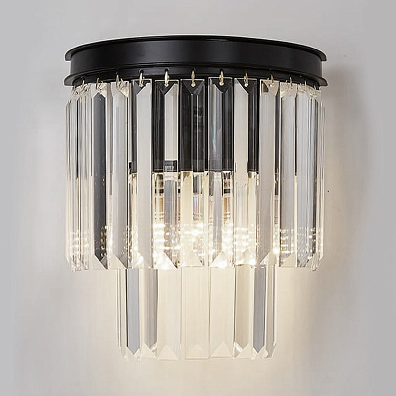 Бра  Odeon Clear Glass II Черный Хром Прозрачное Стекло в Орле | Loft Concept 