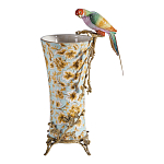 Ваза фарфоровая с птицей на бронзовой ветке Garden of Eden варинант исполнения - 5 | Loft Concept в Орле