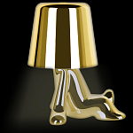 Настольная лампа фигурная золотого цвета с гладким абажуром Высота 17 см Sophia варинант исполнения - 5 | Loft Concept в Орле