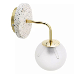 Бра с белым матовым плафоном в форме шара Round White Matte Lampshade варинант исполнения - 2 | Loft Concept в Орле