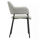Стул мягкий с подлокотниками Chair Gray Upholstery Boucle варинант исполнения - 2 | Loft Concept в Орле
