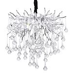 Люстра с хрустальными подвесками капли серебро Droplet Silver Chandelier 5 варинант исполнения - 1 | Loft Concept в Орле