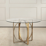 Стол обеденный круглый с основанием из 2-х пересекающихся колец Modern Geometric Silhouette варинант исполнения - 2 | Loft Concept в Орле