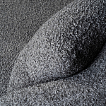 Кушетка серая с обивкой букле Thalia Grey Boucle Sofa варинант исполнения - 2 | Loft Concept в Орле