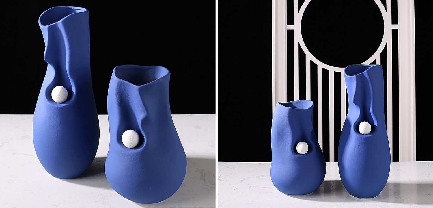 Ваза Molecule Collection Rhea Blue Vase Ваза Molecule Collection Rhea Blue Vase - Loft-Concept в Орле