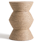 Приставной стол с отделкой из джута Juti D30 см варинант исполнения - 2 | Loft Concept в Орле