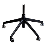 Стул с мягкой бежевой обивкой из велюра и подъемно-поворотным механизмом на черных колесиках Harper Beige варинант исполнения - 4 | Loft Concept в Орле