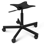 Стул с мягкой черной обивкой из велюра и подъемно-поворотным механизмом на колесиках Harper Black варинант исполнения - 4 | Loft Concept в Орле