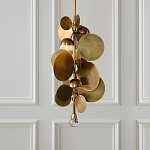 Люстра креативная из дисков цвета латунь Constellation Light and Style варинант исполнения - 2 | Loft Concept в Орле