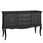 Консоль черная из массива бука с ящиками в стиле прованс Black Provence варинант исполнения - 2 | Loft Concept в Орле