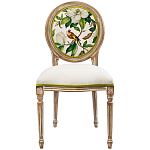 Стул бежевый из натурального бука с изображением птицы в саду Blooming Colored Birds варинант исполнения - 1 | Loft Concept в Орле