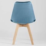 Стул с мягким велюровым сиденьем Arvika Blue варинант исполнения - 4 | Loft Concept в Орле