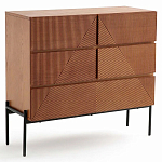 Комод с геометрическим рисунком на ящиках Anders Dark Wood варинант исполнения - 1 | Loft Concept в Орле