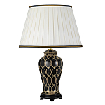 Настольная лампа с керамическим основанием с золотистым решетчатым узором и белым плиссированным абажуром Elstead Lighting варинант исполнения - 6 | Loft Concept в Орле