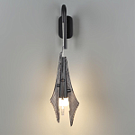 Бра черного цвета с плафоном из рельефного стекла Glass Pod варинант исполнения - 8 | Loft Concept в Орле