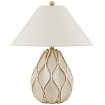 Настольная лампа с волнистым узором и абажуром в форме конуса Macrame варинант исполнения - 3 | Loft Concept в Орле