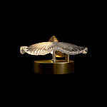 Бра в форме прозрачного стеклянного цветка с рельефной текстурой Textured Glass варинант исполнения - 12 | Loft Concept в Орле