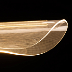 Люстра линейная с прозрачным волнообразным плафоном Wave Line варинант исполнения - 7 | Loft Concept в Орле