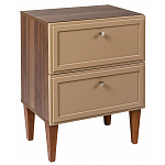Тумба прикроватная бежевая из массива бука с 2-мя ящиками Wenge Light варинант исполнения - 1 | Loft Concept в Орле