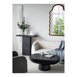 Столик кофейный черного цвета с овальной столешницей и круглым основанием Black Dalmen Table варинант исполнения - 4 | Loft Concept в Орле