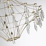 Люстра подвесная из металла с прозрачными подвесками из хрусталя Quasar 93 варинант исполнения - 3 | Loft Concept в Орле