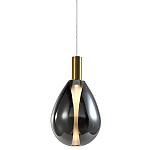 Подвесной светильник со стеклянным плафоном в форме капли дымчатого цвета NAOMI drop smoke варинант исполнения - 1 | Loft Concept в Орле