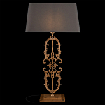 Настольная лампа на ажурном чугунном основании с тканевым серым абажуром Openwork Lamp варинант исполнения - 2 | Loft Concept в Орле