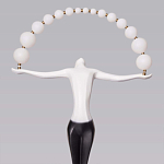 Торшер черно-белая статуэтка Девушка Girl Carries Light Balls варинант исполнения - 2 | Loft Concept в Орле