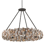 Люстра круглая с абажуром из устричных раковин Sea Ravens варинант исполнения - 2 | Loft Concept в Орле