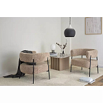 Кресло полукруглое мягкое с буклированной обивкой Armchair with Boucle Upholstery варинант исполнения - 3 | Loft Concept в Орле