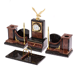 Настольный письменный набор из лемезита и змеевика с декором в виде Орла в подарочной упаковке Successful Leader варинант исполнения - 2 | Loft Concept в Орле