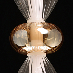 Подвесной светильник с вертикальной композицией из прозрачных и янтарных стеклянных шаров и ромбов Gabriel Scott Luna варинант исполнения - 17 | Loft Concept в Орле