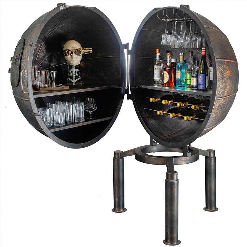 Бар Steampunk Light Bulb Tester  Черный в Орле | Loft Concept 