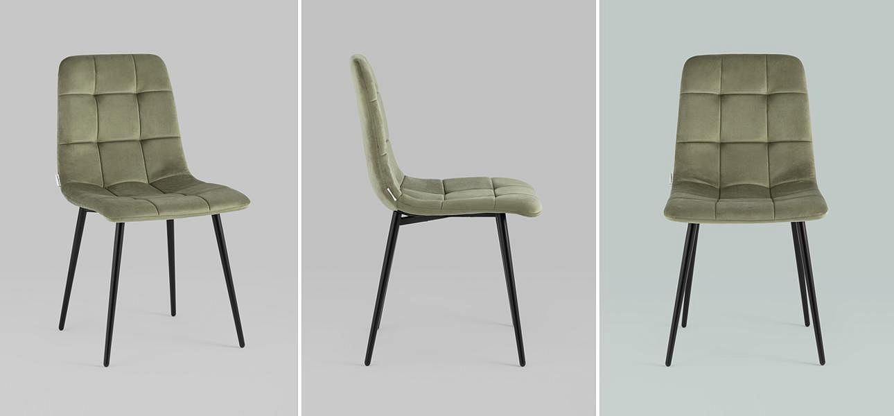 Стул NANCY Chair Пыльно-Оливковый Велюр Стул NANCY Chair Пыльно-Оливковый Велюр - Loft-Concept в Орле