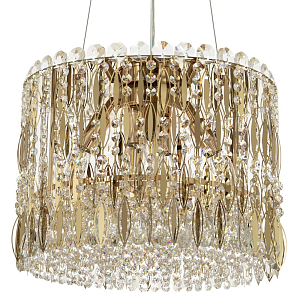 Круглая люстра с металлическими и хрустальными подвесками Bonnay Crystal Chandelier