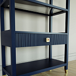 Стеллаж Elsa Dreams Blue со стеклянными полками и ящиком варинант исполнения - 5 | Loft Concept в Орле