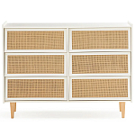 Комод с 6-ю ящиками из плетеного ротанга Remi Cream Wicker Furniture варинант исполнения - 2 | Loft Concept в Орле